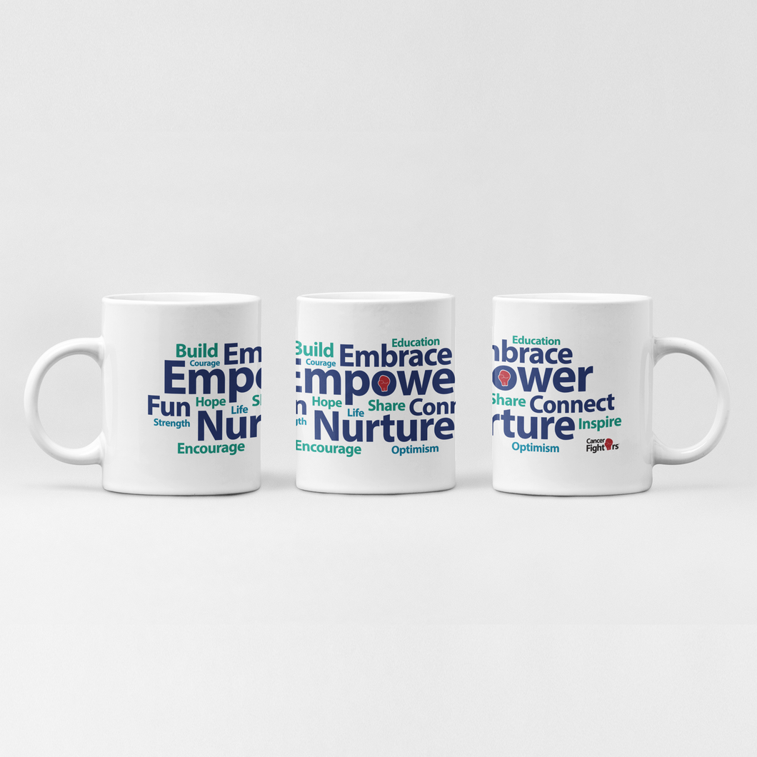 Cancer Fighters Word Cloud Coffee Mug