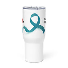 Load image into Gallery viewer, Cancer Fighters Ribbon Travel Mug

